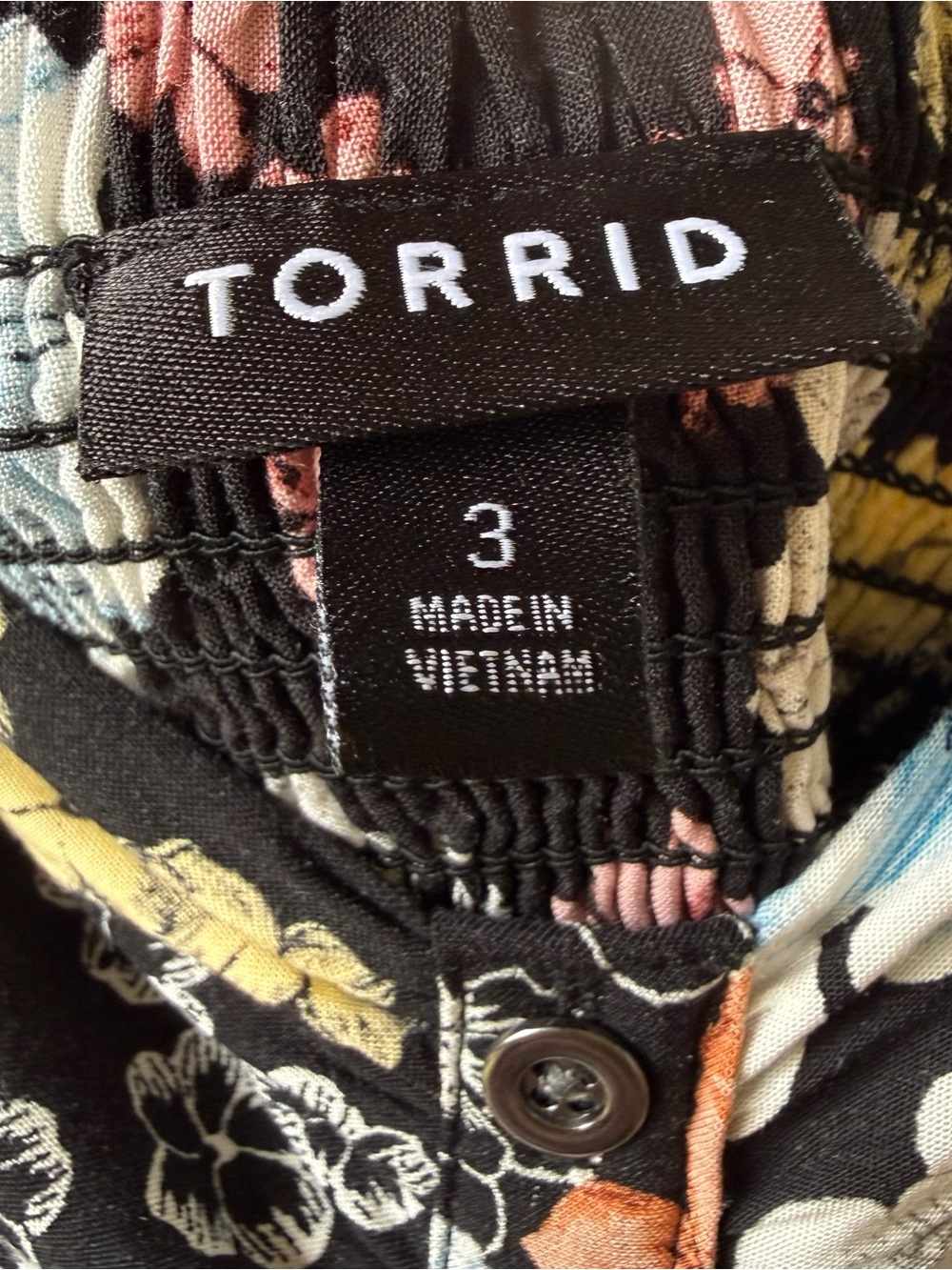 Torrid Black Floral Tiered Spaghetti Strap Dress size 3 - Picture 6 of 11